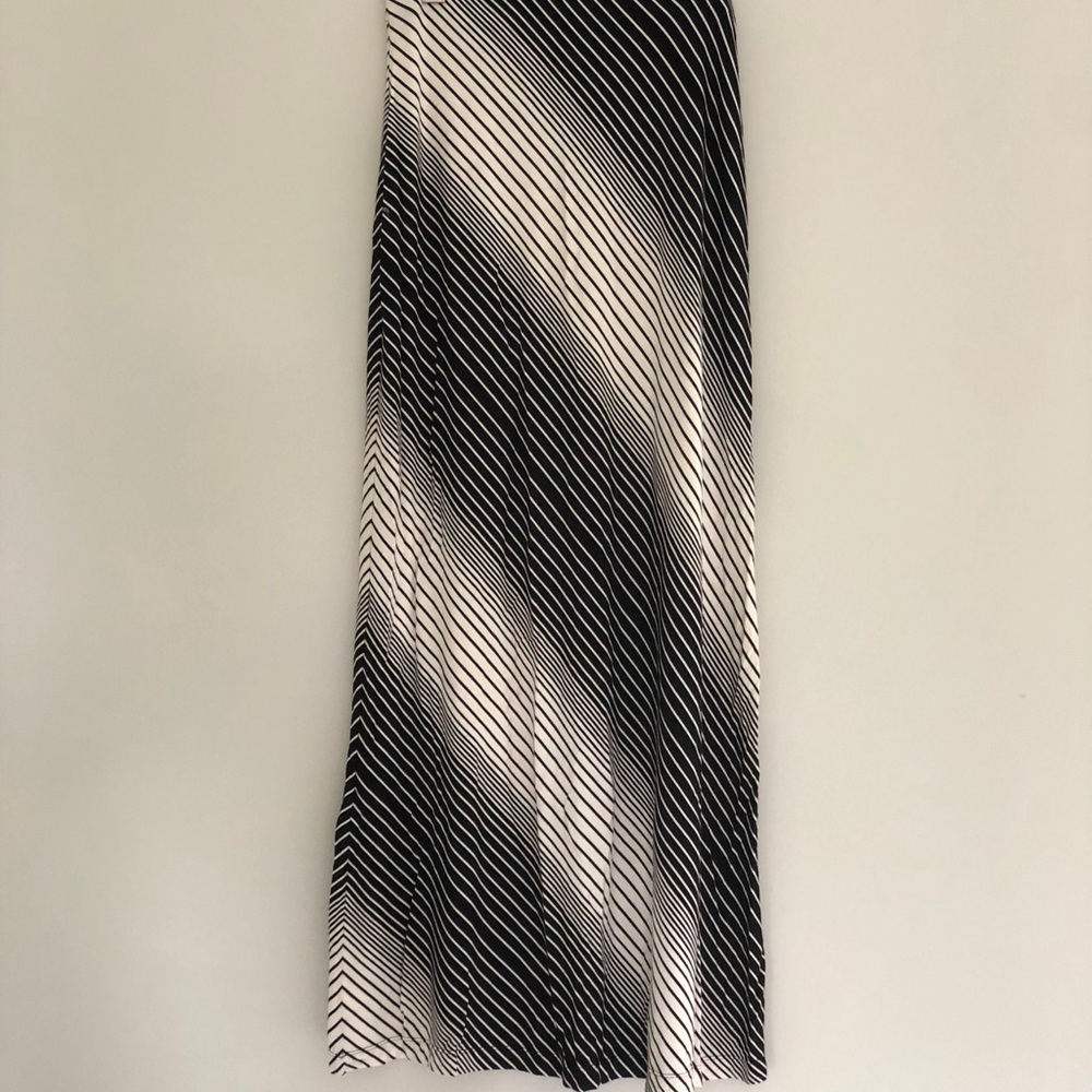 Black and white striped MAX Studios maxi skirt